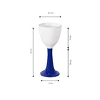 Ceramic Wine Glass "Salut" - White - Multicolor