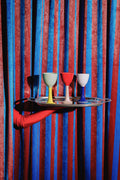 Ceramic Wine Glass "Salut" - Red - Multicolor