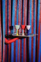Ceramic Wine Glass "Salut" - Red - Multicolor