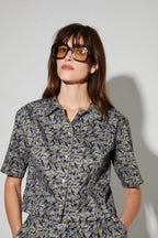 La Chemise Mael Flower Denim Fabriquée En Italie