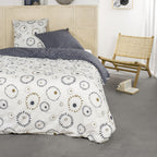 Sunshine - Parure De Lit Motif 7.9 - Blanc