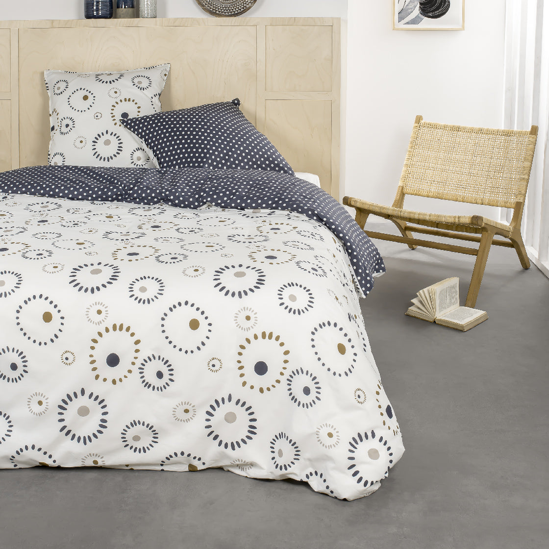 Sunshine - Parure De Lit Motif 7.9 - Blanc
