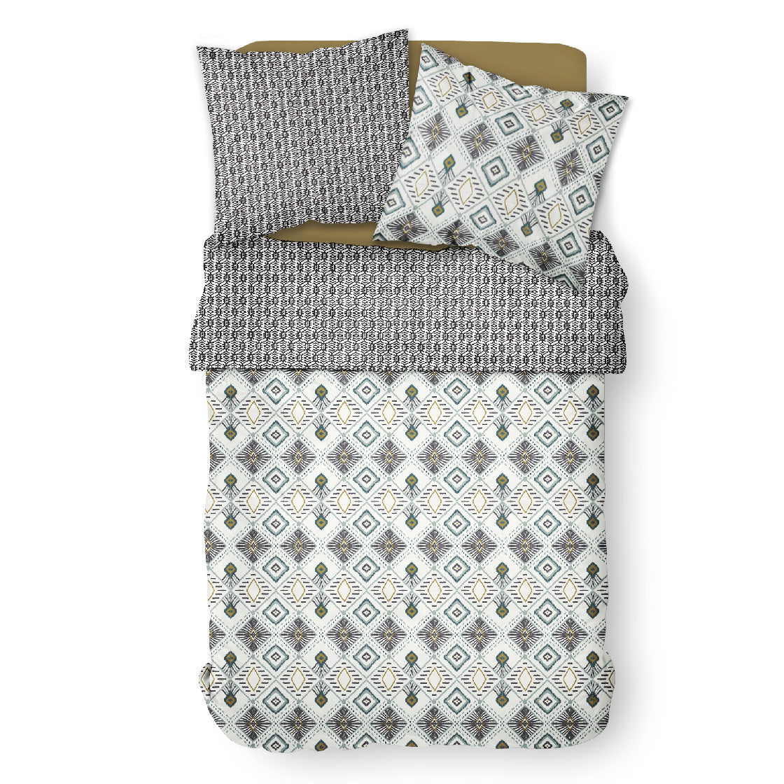 Sunshine - Parure De Lit Motif 7.56 - Blanc
