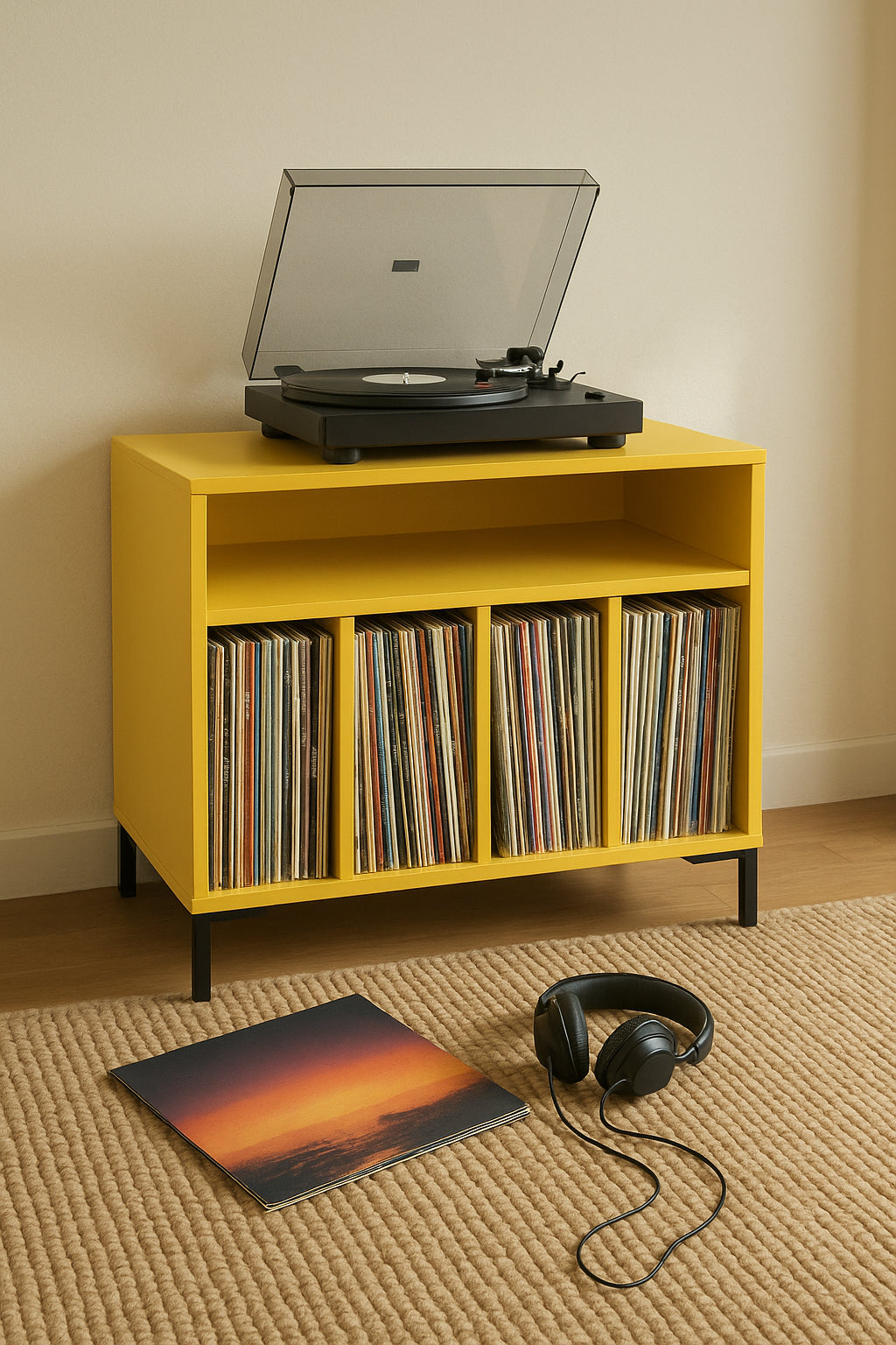 Meuble Vinyle "Bowie" - Jaune