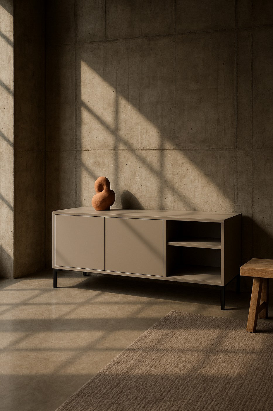 Meuble Tv Mirko 113 Cm - Taupe