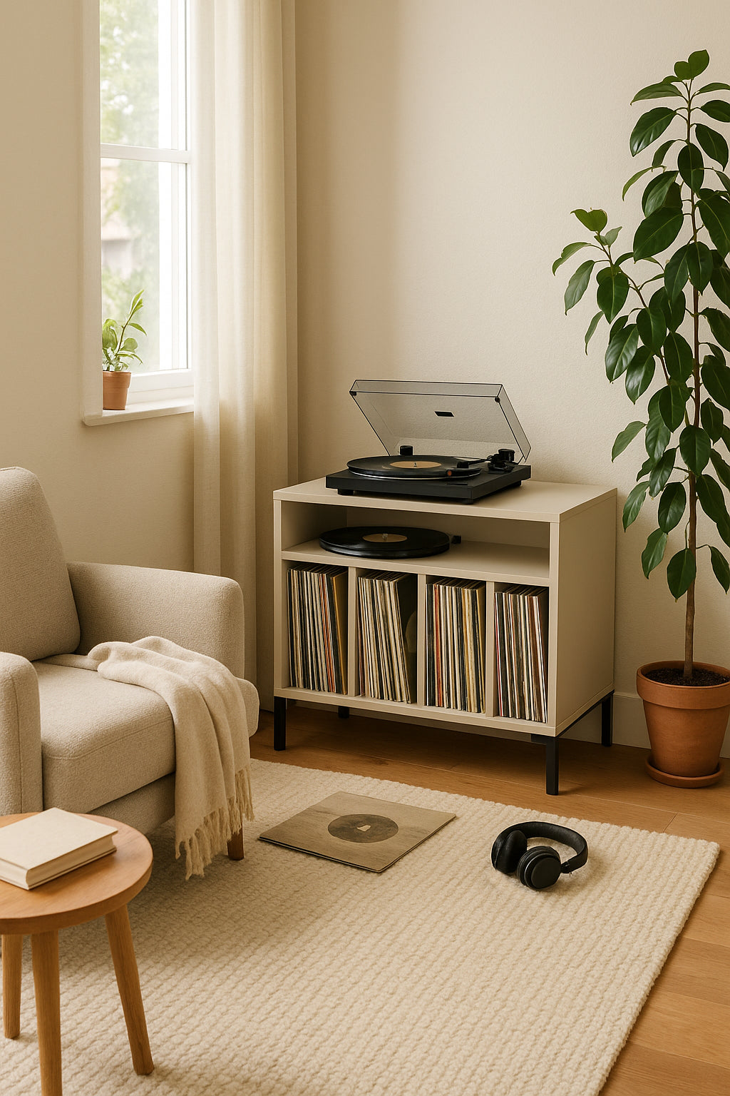 Meuble Vinyle "Bowie" - Taupe