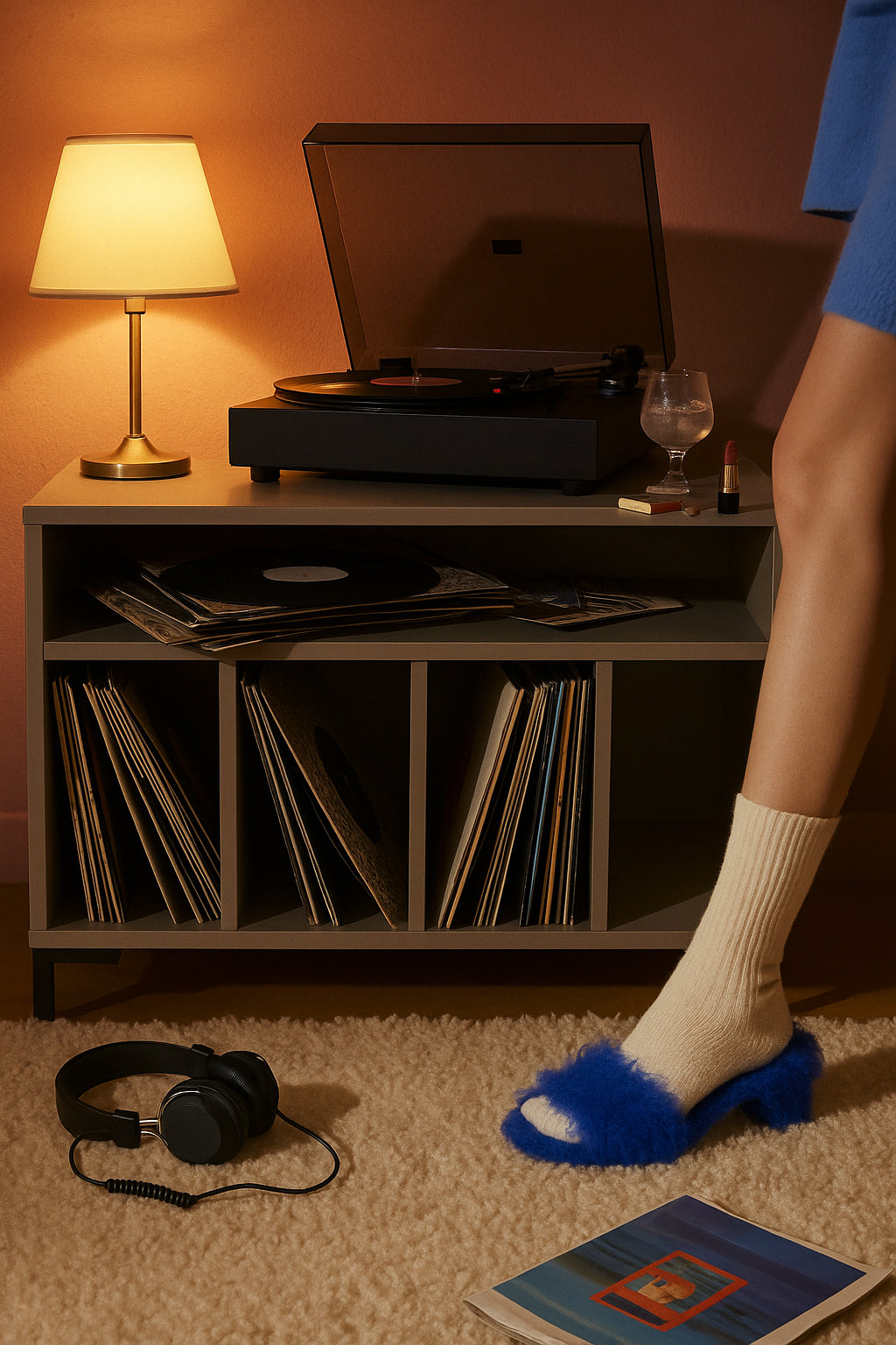Meuble Vinyle "Bowie" - Taupe