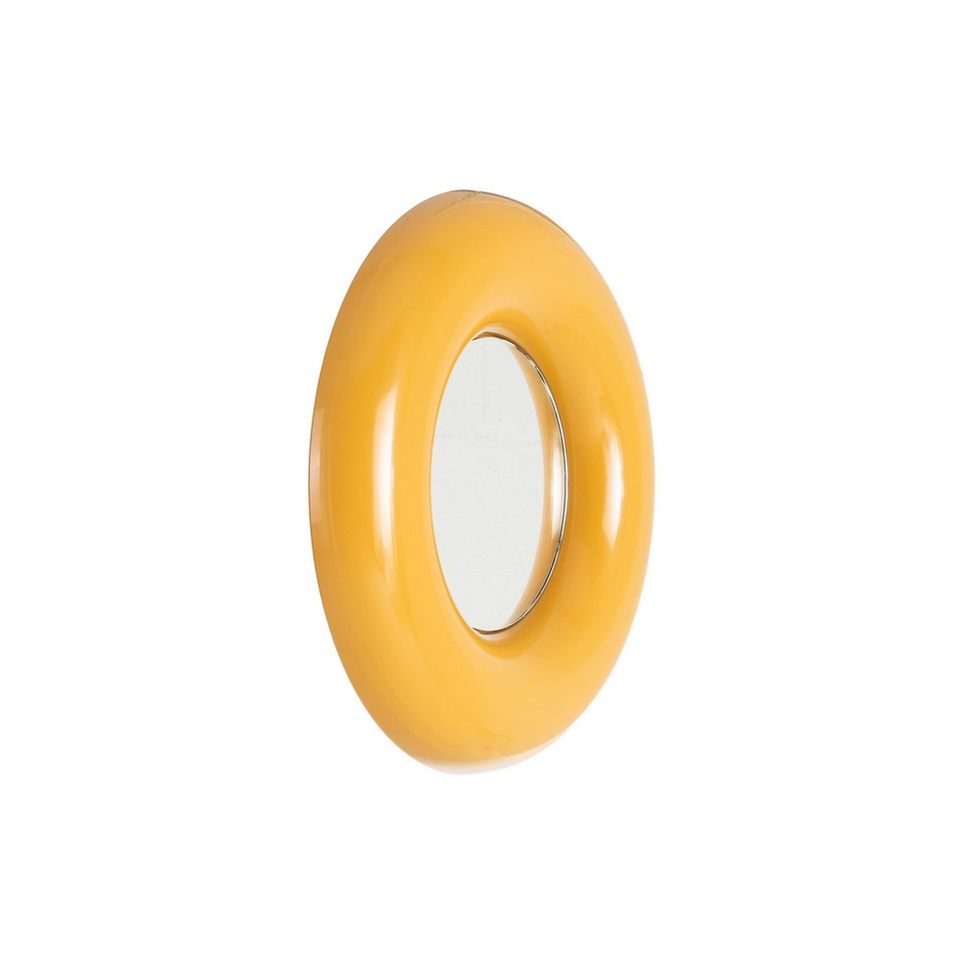 Miroir En Métal Jaune Muller 50 Cm - Jaune