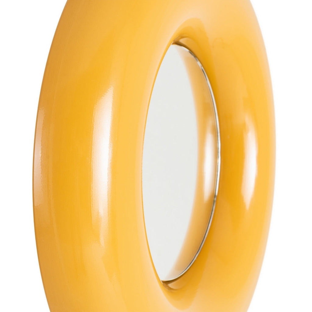 Miroir En Métal Jaune Muller 50 Cm - Jaune