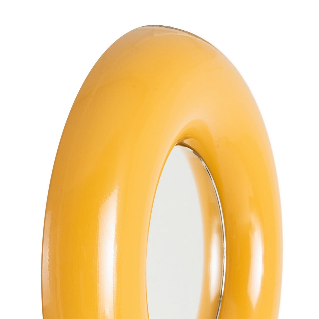 Miroir En Métal Jaune Muller 50 Cm - Jaune