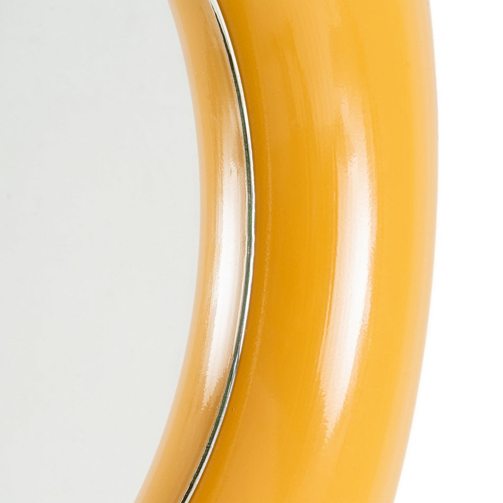Miroir En Métal Jaune Muller 50 Cm - Jaune