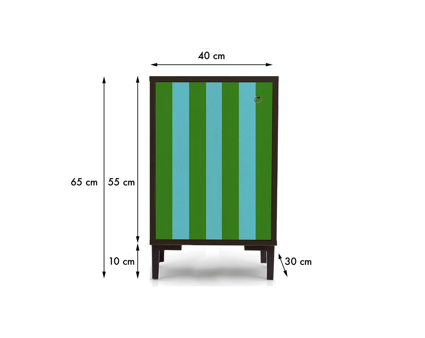 Table D'Appoint William - Verte Et Bleue