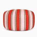 Pouf Rayures "Red & Brown"