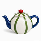 Théière en Céramique "Green Stripes"