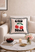 Coussin Velours à Volants "Ciao Bella"