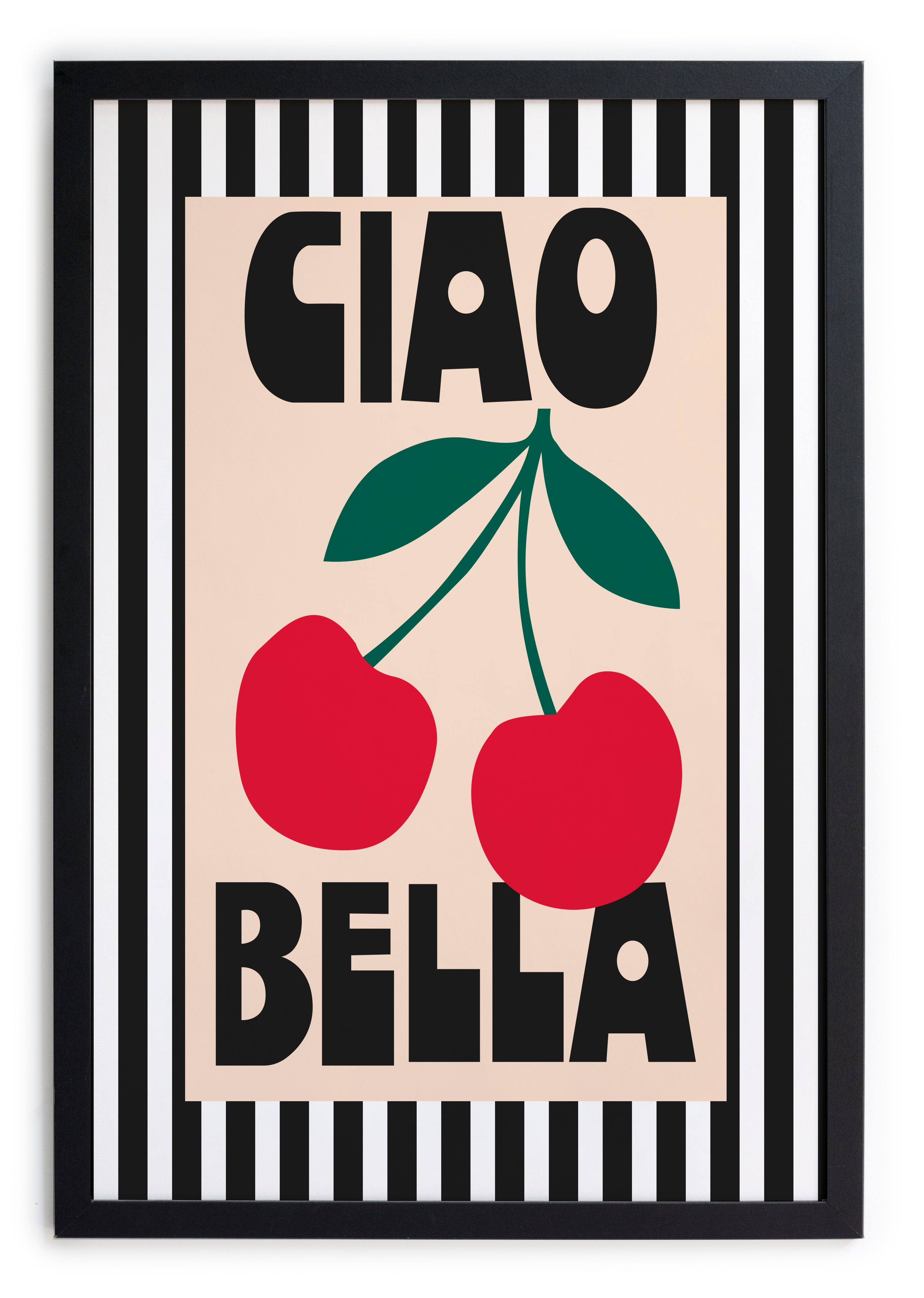 Cadre Moulure Noire 40x30 "Ciao Bella"