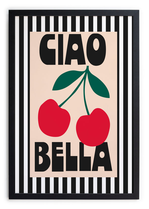 Cadre Moulure Noire 40x30 "Ciao Bella"