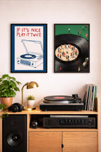 Cadre Moulure Noire 40x30 "Play it Twice"