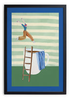Cadre Moulure Noire 40x30 "The Coffee Jump"