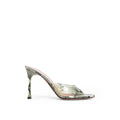 Sandales - Amina Muaddi Alexa Glass 95 Snake - Green
