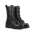 Bottes Valentino Garavani Combat Leather - Black - Homme