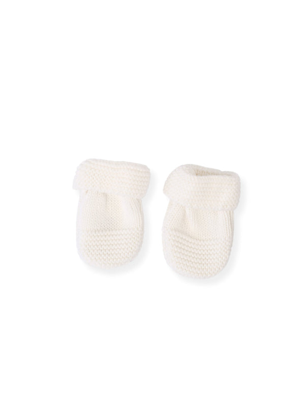 Moufles En Coton Petits Chats - Blanc