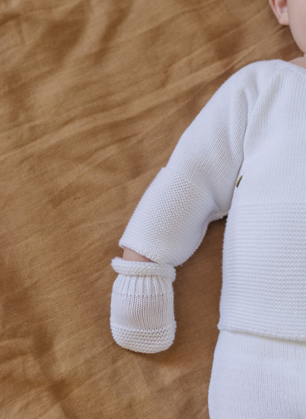Moufles En Coton Petits Chats - Blanc