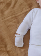 Moufles En Coton Petits Chats - Blanc