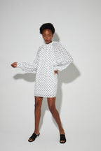 Robe Ilona Voile Pois, Fabriquée En Italie