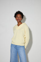 Sweatshirt Nola Alpaga Yellow Fabriqué En Italie