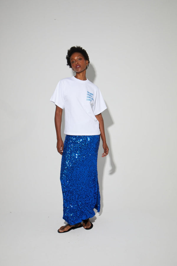 T-Shirt Colette Print Disco Blue Fabriqué Au Portugal