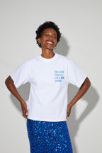 T-Shirt Colette Print Disco Blue Fabriqué Au Portugal