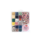 Maxi Boite - 16 Couleurs De Perles Heishi Nature Et Accessoires + Perles Lettres, Ciseaux Et Fil Élastique
