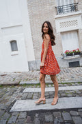 Robe Adèle Imprimé Rouge