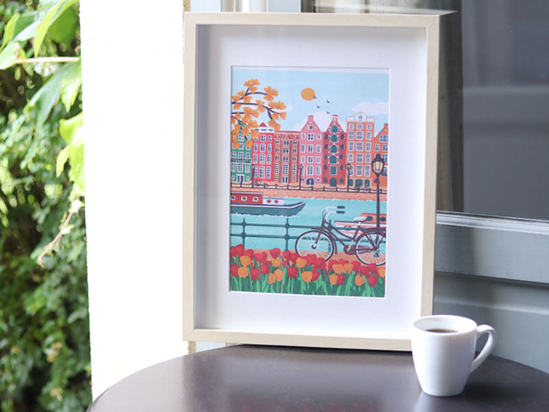 Coffret Peinture Au Numéro - Petit Pinceau - Amsterdam Par Nidhi Kachhadiya