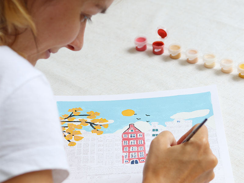 Coffret Peinture Au Numéro - Petit Pinceau - Amsterdam Par Nidhi Kachhadiya