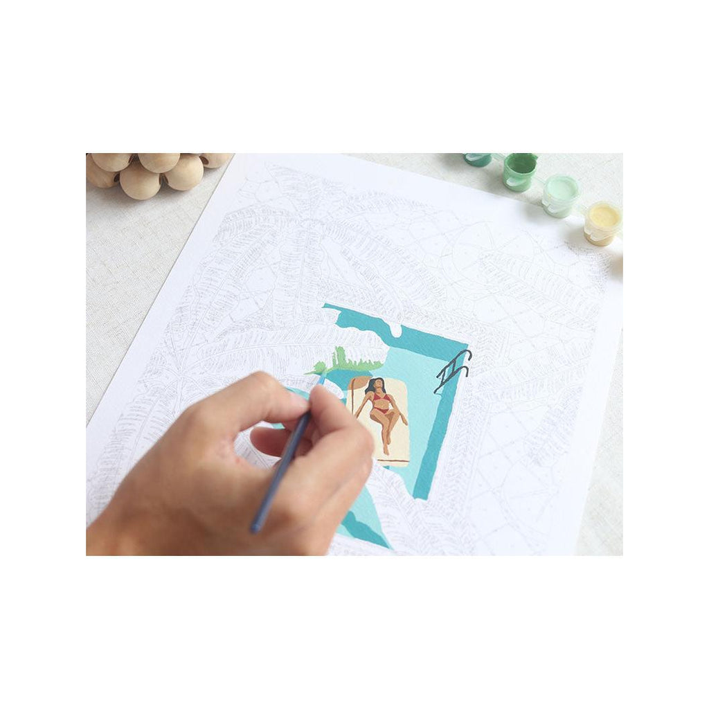 Coffret Peinture Au Numéro - Petit Pinceau - Daydreaming Par Nora Dong