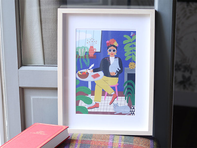 Petit Défaut : Petit Prix ! Coffret Peinture Au Numéro - Petit Pinceau - La Fille Aux Chats Par Guillaume Denaudhome