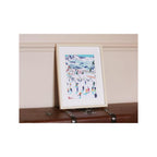 Coffret Peinture Au Numéro - Petit Pinceau - Skiing Among Montains Par Katie Smith