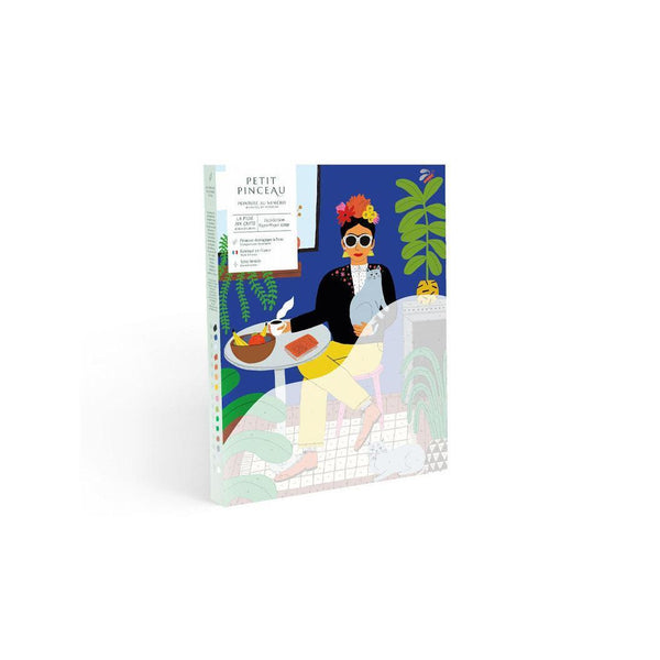 Coffret Peinture Au Numéro - Petit Pinceau - La Fille Aux Chats Par Guillaume Denaudhome