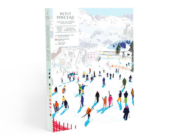 Petit Défaut : Petit Prix ! Coffret Peinture Au Numéro - Petit Pinceau - Skiing Among Montains Par Katie Smith