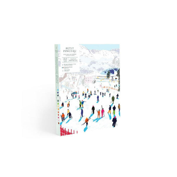 Coffret Peinture Au Numéro - Petit Pinceau - Skiing Among Montains Par Katie Smith