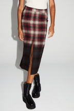 Maxi Skirt Moara Tartan Tie And Dye Fabriqué En Italie