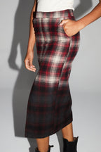 Maxi Skirt Moara Tartan Tie And Dye Fabriqué En Italie