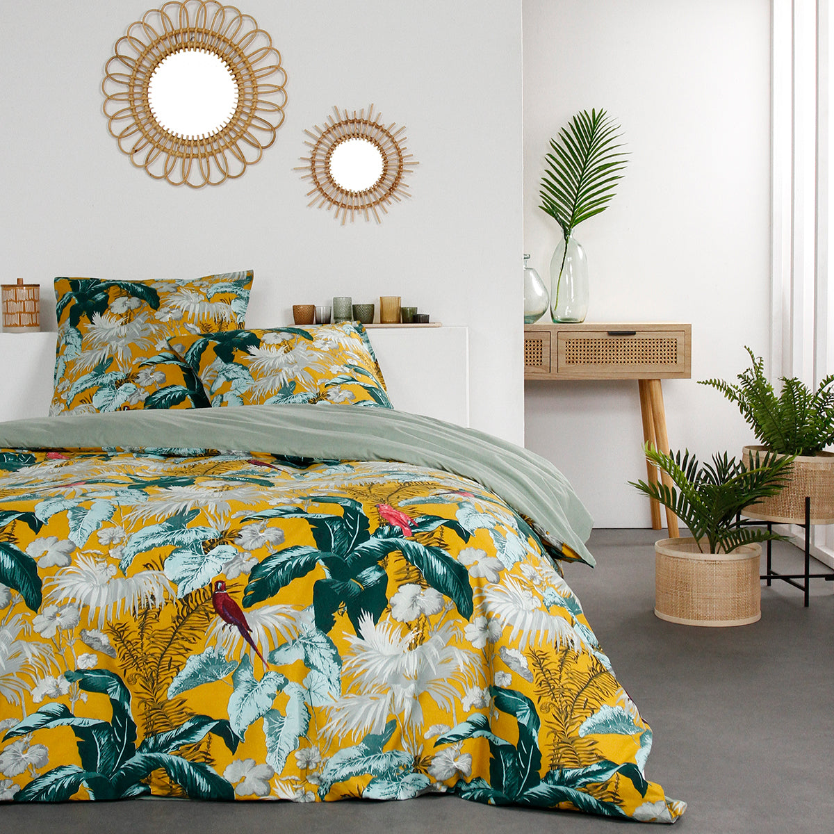 Sunshine - Parure De Lit Motif 8.54 - Ocre