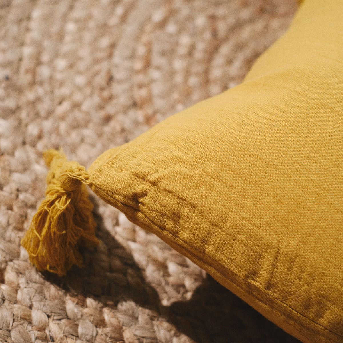 Spirit Garden - Coussin Gaze De Coton - Jaune