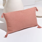 India Flower - Coussin Gaze De Coton - Rose