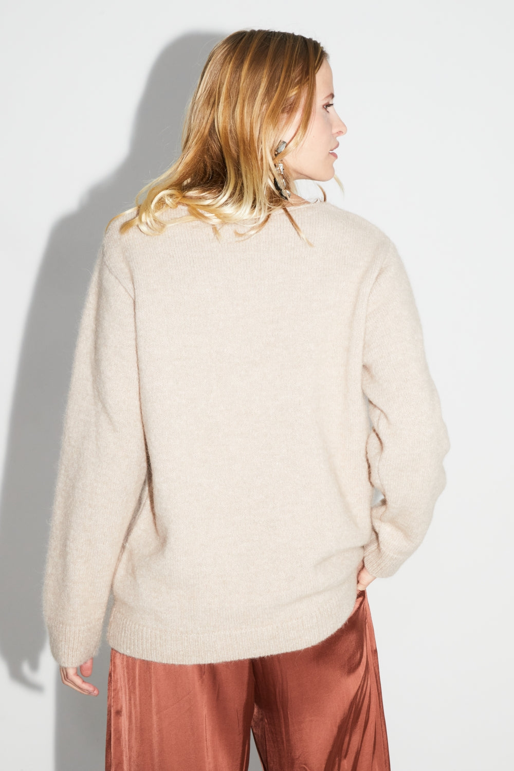 Maille Pixie Beige 100% Laine Extra Vierge Fabriqué Au Portugal