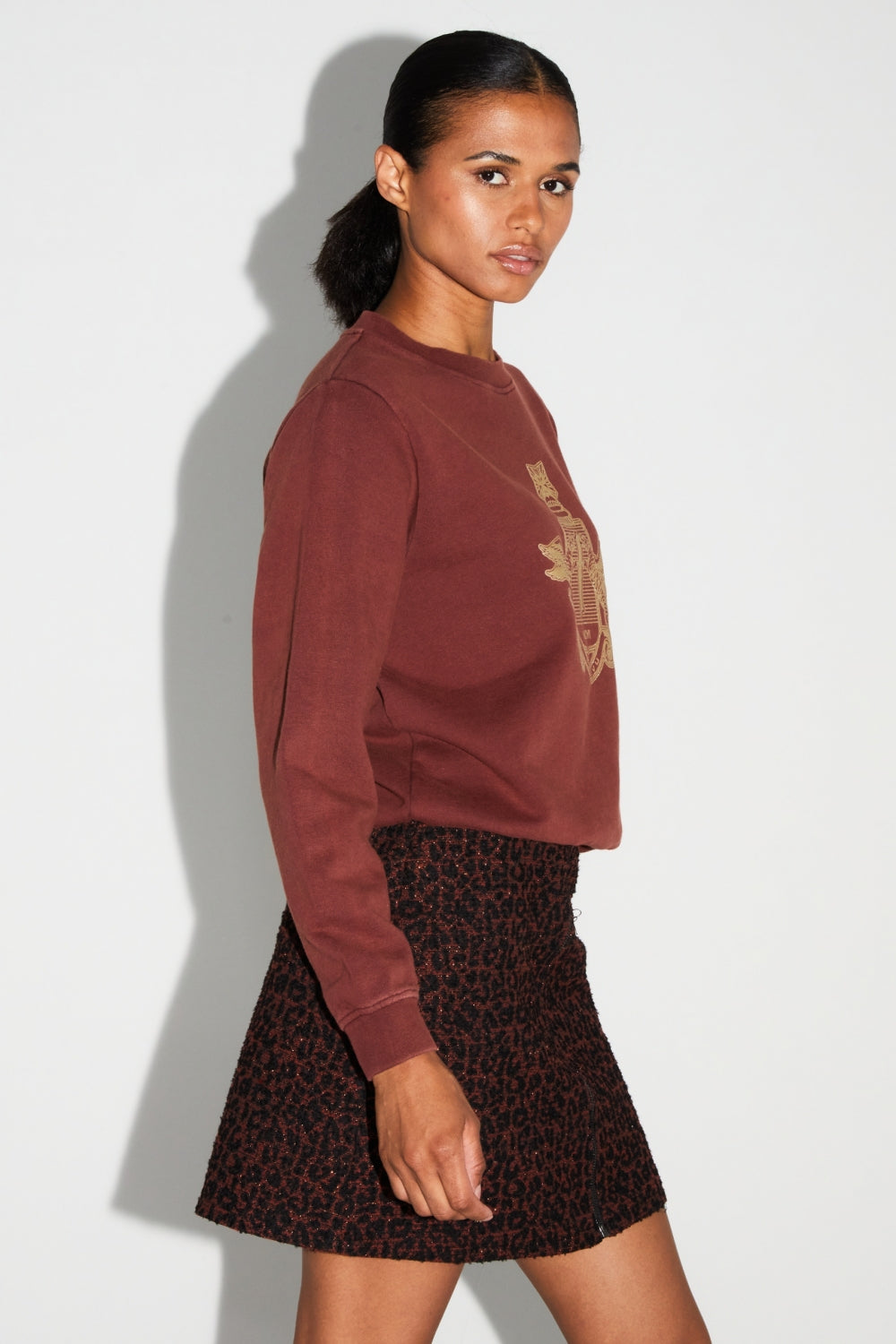 Sweatshirt Eddie Blason Gold Fabriqué Au Portugal