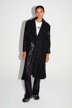Manteau Alberto Eclat Noir Fabriqué En Italie